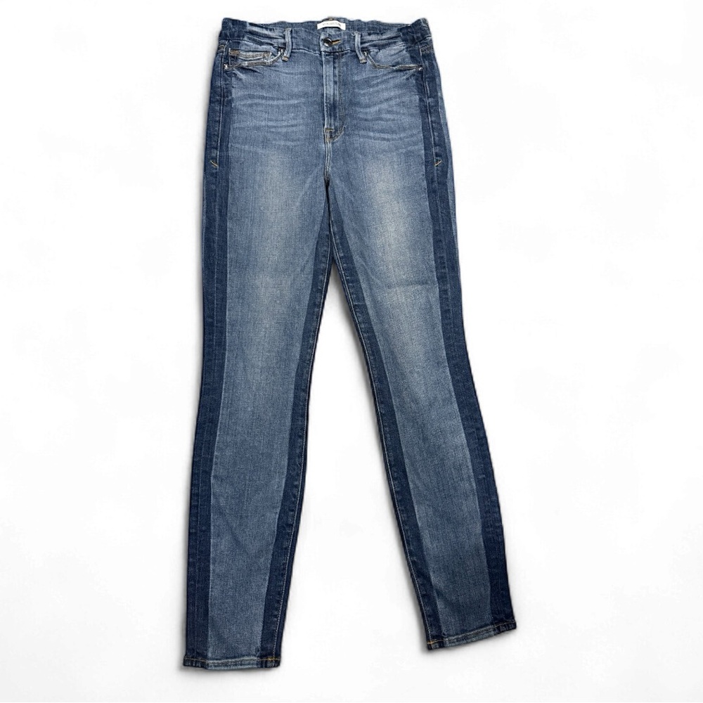 Good American Good Waist Two-Tone Skinny Jeans Blue Size 10/30 - Picture 2 of 3